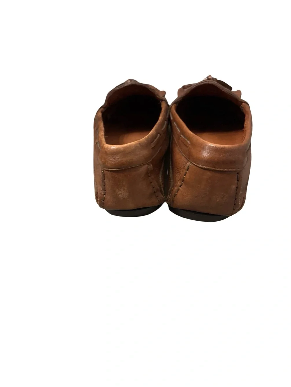 Giorgio Brutini VTG Cognac Brown Preppy Dark Academia Leather Tassel Loafers 8.5